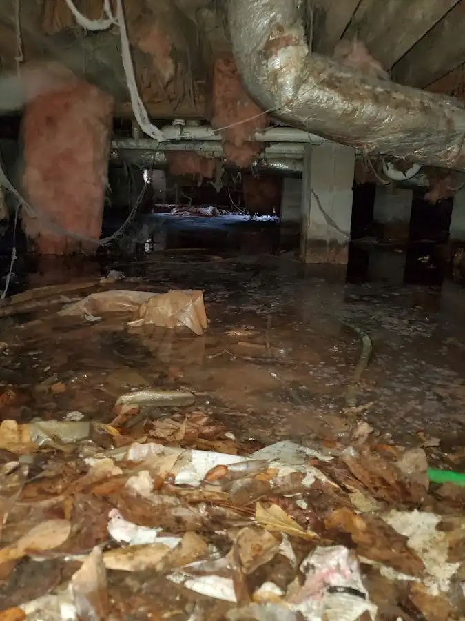 Crawl space flood assessment for Commercial Water Damage Restoration in DeFuniak Springs